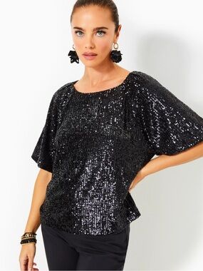 NWT Lilly Pulitzer Cressida Top Treasure Box Sequin Small